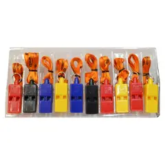 FOUR - Pack 10 Silbatos Plásticos Arbitro - Gold