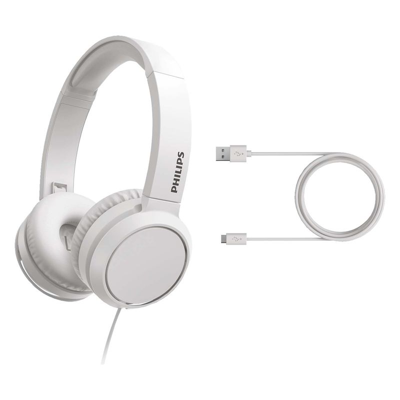 PHILIPS - AUDIFONO PHILIPS OVER EAR ALAMBRICO MANOS LIBRES BLANCO