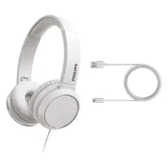 PHILIPS - AUDIFONO OVER EAR ALAMBRICO MANOS LIBRES BLANCO
