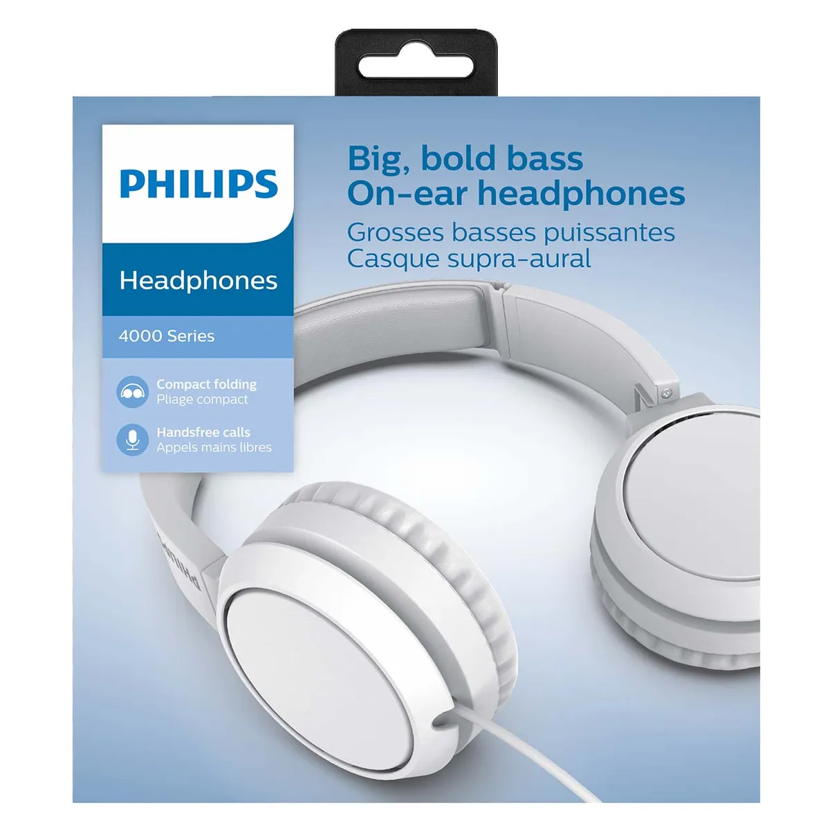 PHILIPS - TAH4105 AUDIFONO PHILIPS OVER EAR ALAMBRICO MANOS LIBRES BLANCO