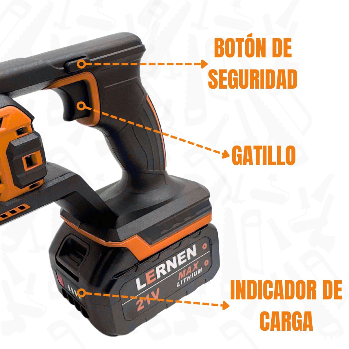 LERNEN - Sierra Sable Reciproca PRO Inalámbrica Lernen