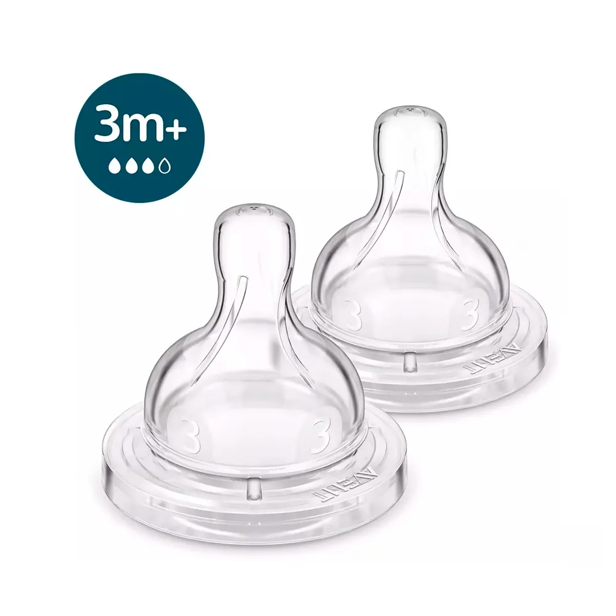 AVENT - Set 2 Tetinas Avent Anti-colic 3m+ Flujo medio scy763/02
