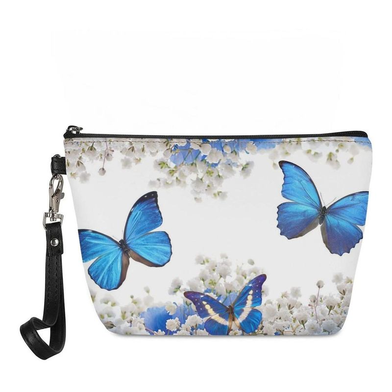 GENERICO - Bolsa de Mano para Cosméticos Butterfly, Diseño Espacioso
