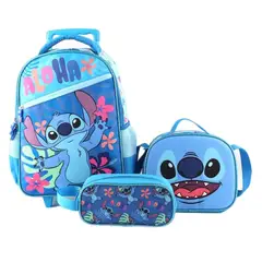 LILO & STITCH - Mochila stitch tripack - mochila + lonchera + estuche