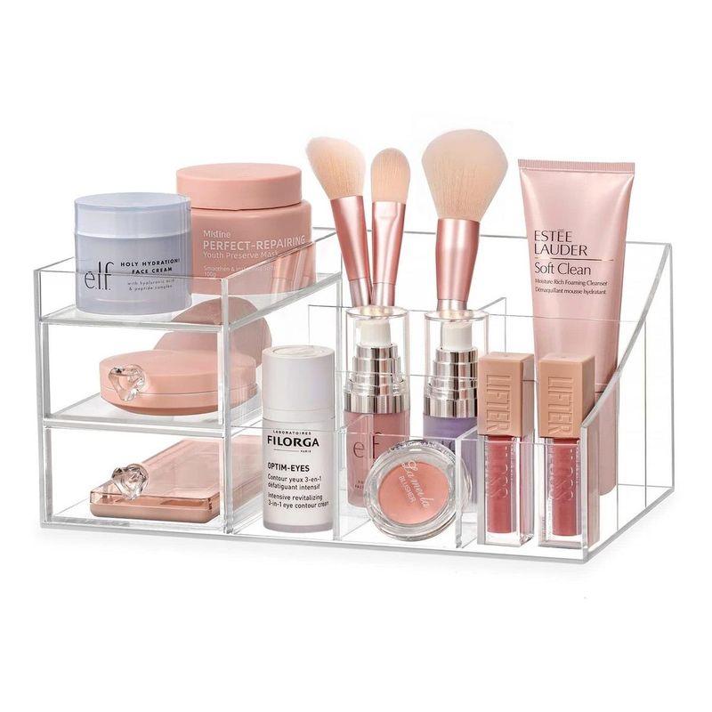 GENERICO - Organizador Acrílico Transparente para Maquillaje y Cosméticos