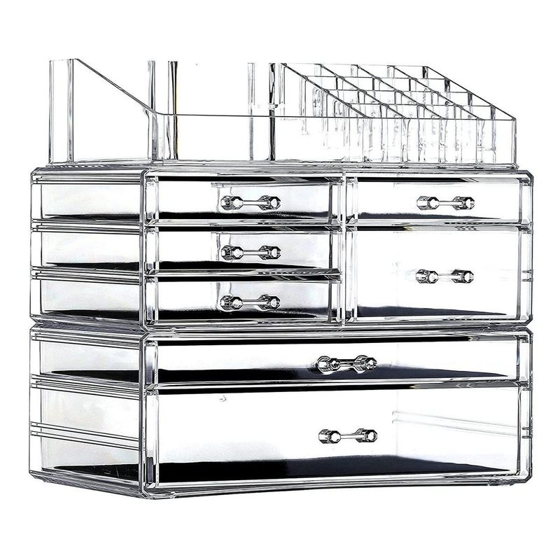 GENERICO - Organizador Transparente Extra Grande para Cosméticos y Maquillaje
