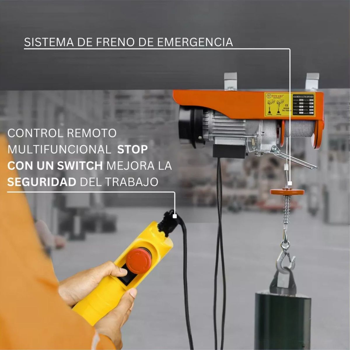 TOYAKI - Tecle Electrico Winche 200 Kg Toyaki