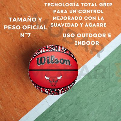 Imagen 2 del producto Balon Basquetbol Basketball N7 Graffiti Chicago Bulls
