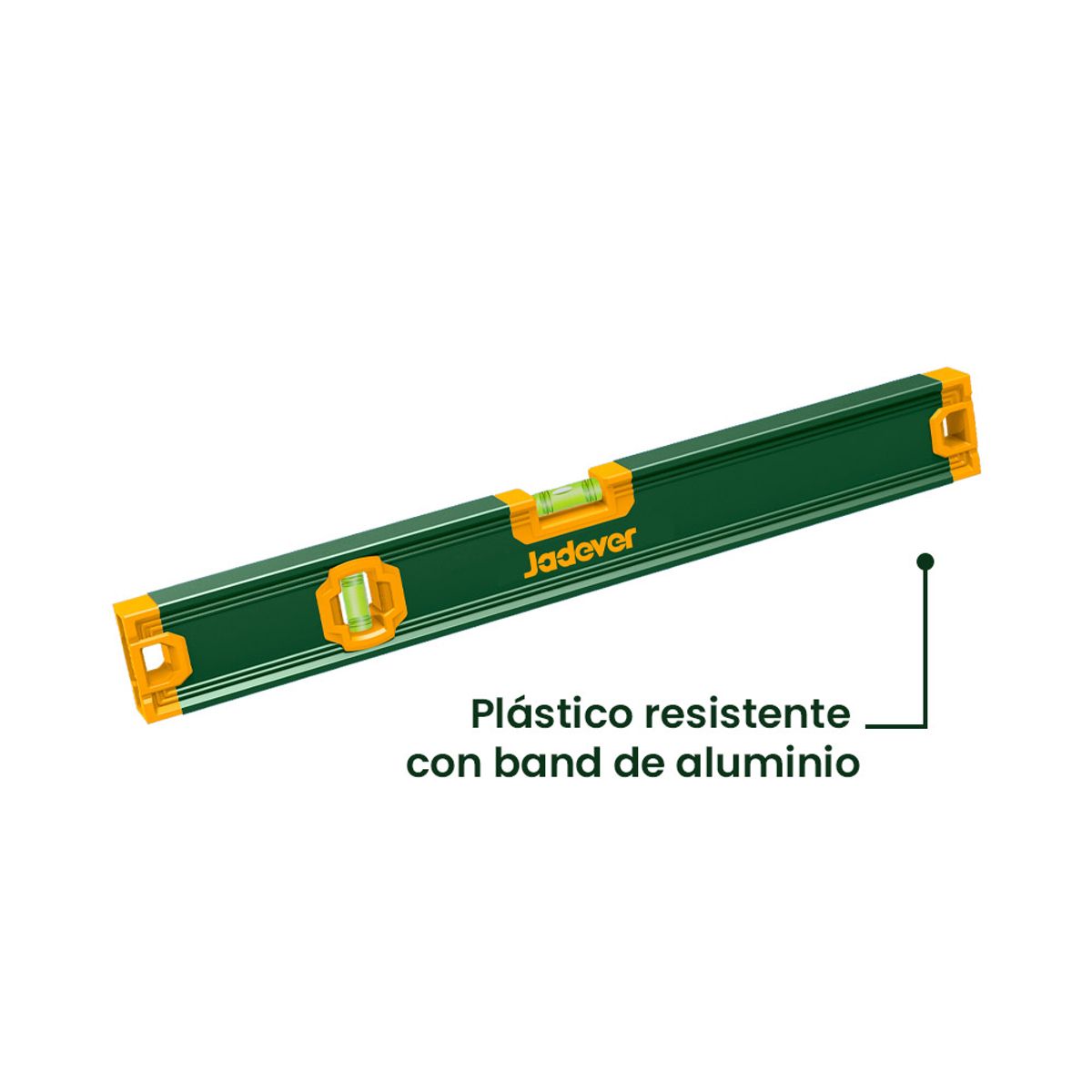 JADEVER - Nivel de Burbuja 80cm 2 Burbujas JADEVER