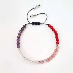 RITO DE LUNA - Pulsera del Zodiaco Aries Coral Amatista Cuarzo Cherry y Cuarzo Rosa