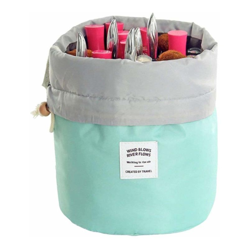 GENERICO - Neceser Plegable Celeste Organizador de Maquillaje Multifuncional