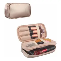 GENERICO - Estuche Doble Capa para Maquillaje y Brochas Profesionales