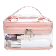GENERICO - Bolsa de maquillaje organizadora impermeable y transparente