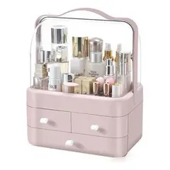 GENERICO - Caja Grande de Acrílico para Cosméticos con 6 Compartimentos