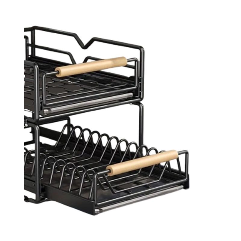 GENERICO - Pack 2 Organizador de Cocina Rack Deslizables para Almacenamiento de Platos