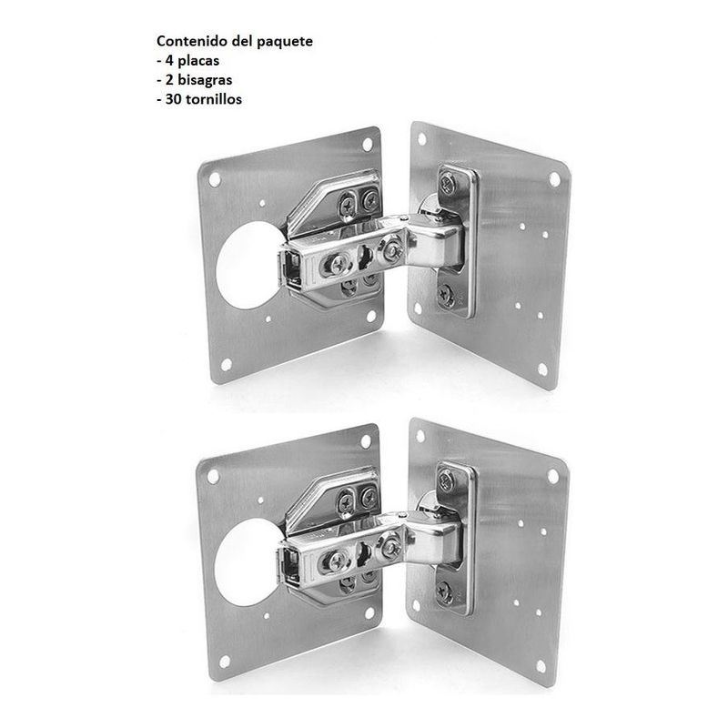 GENERICO - Kit de Reparación para Puertas de Mueble - Acero Inoxidable