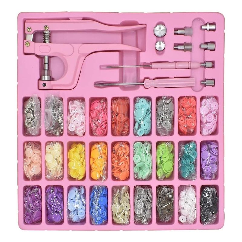 GENERICO - Kit Completo de Remachado para Broches de Plástico 270pcs