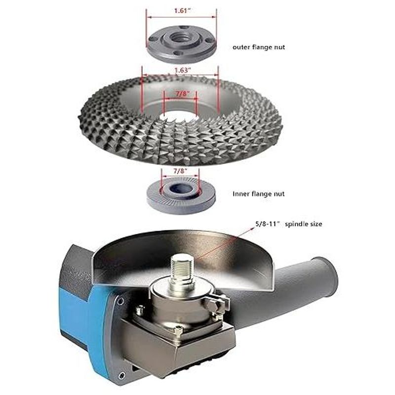 GENERICO - Disco Redondo de Tallado en Madera 100mm para Lijado Eficaz