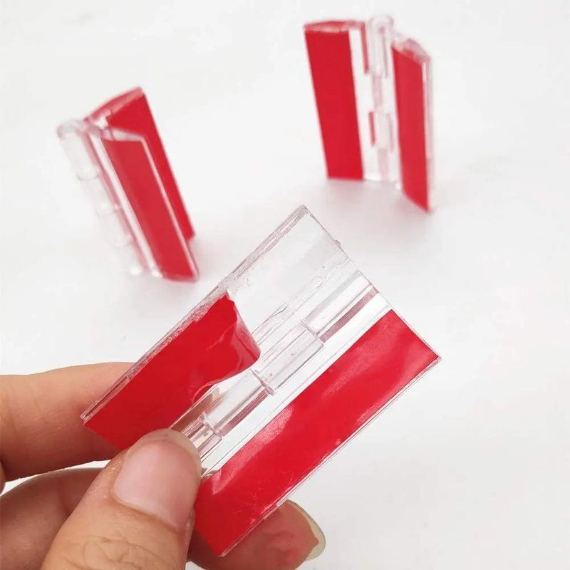 GENERICO - Bisagras Adhesivas Transparentes de Acrílico para Muebles