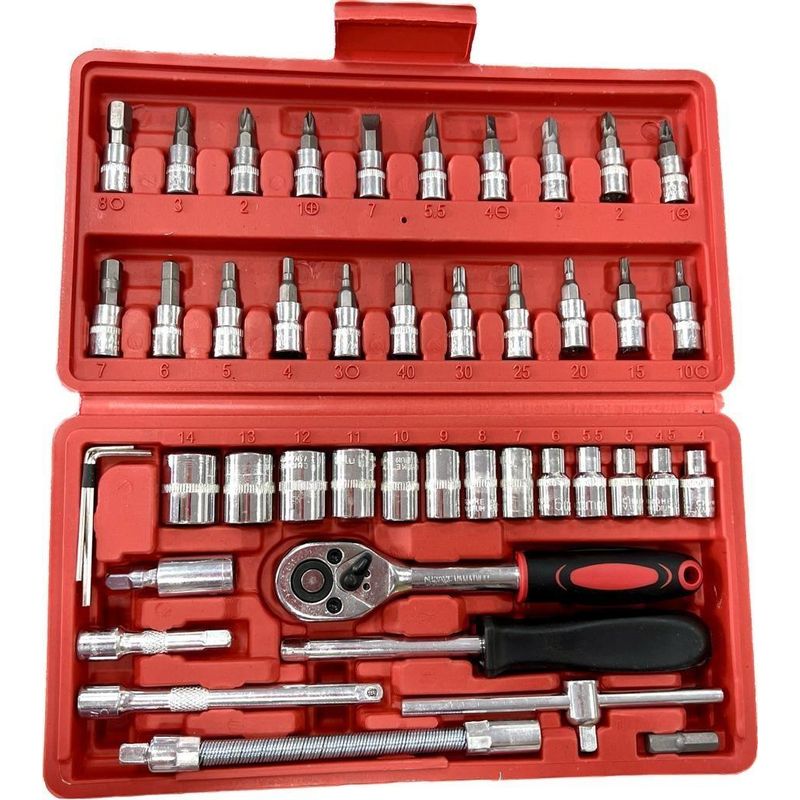 GENERICO - Kit Compacto de Herramientas para Auto 46 Piezas Multifuncional