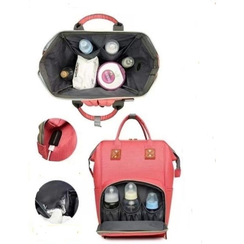 GENERICO - Mochila Maternal Impermeable con Organizador y Bolsillos