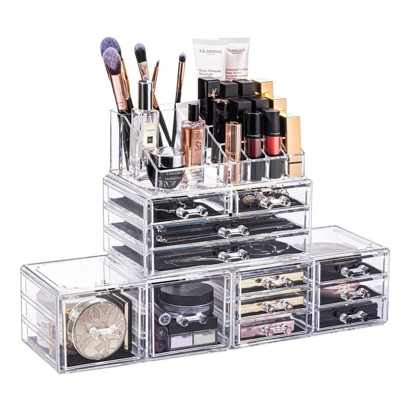 GENERICO - Organizador Acrílico Apilable para Maquillaje y Cosméticos