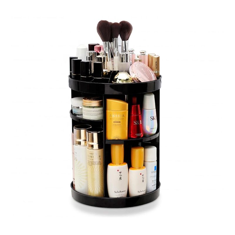 GENERICO - Organizador Giratorio de Maquillaje 360° para Viajes