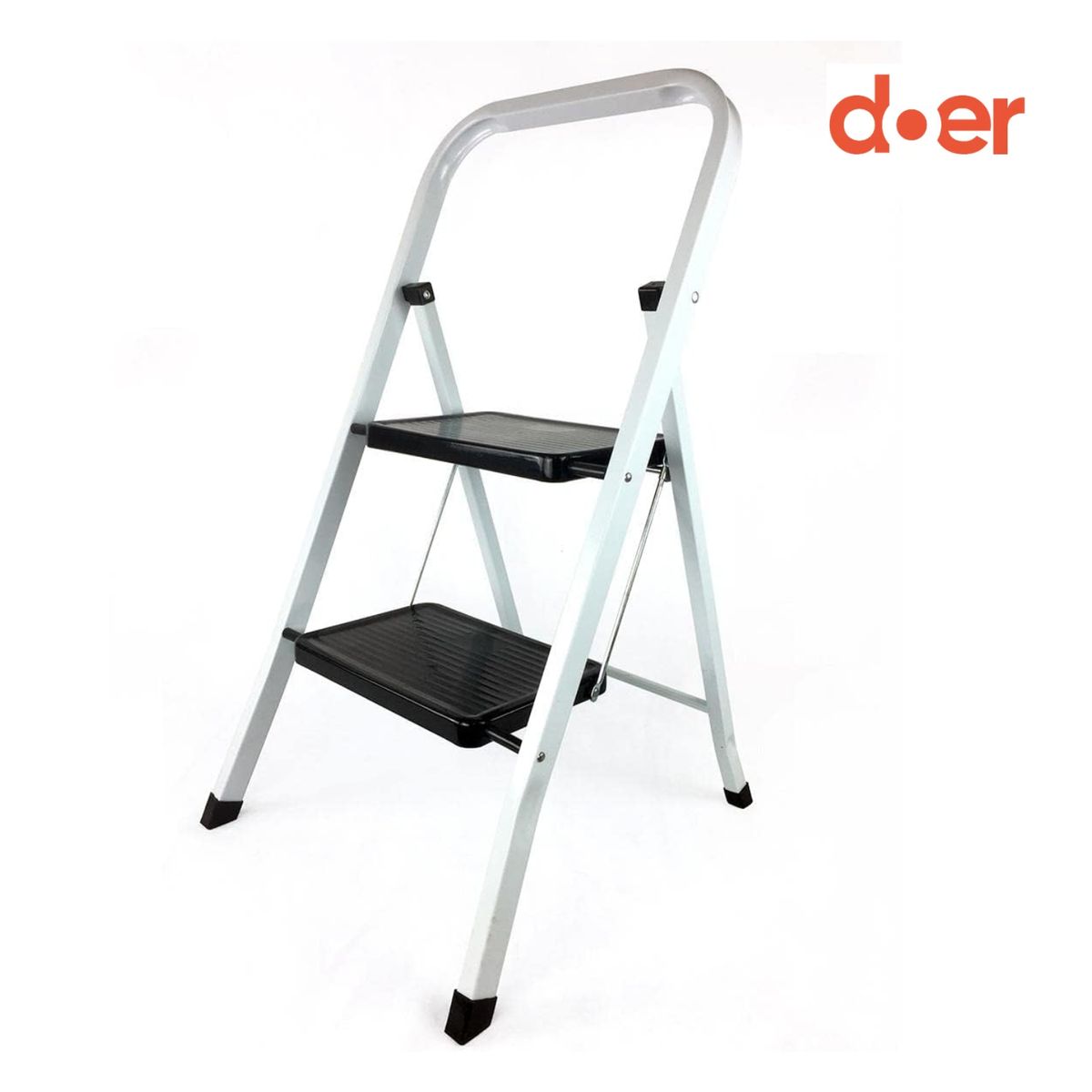 DOER - Escalera de 2 Peldaños Ultra Resistente con Patas Antideslizantes, 80cms