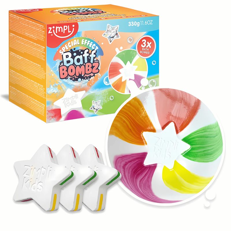 GENERICO - BOMBA DE BAÑO EFECTO ESPECIAL ESTRELLA 3 PACK