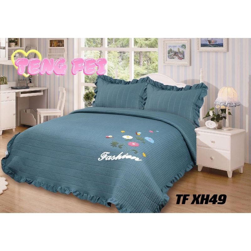GENERICO - Cubrecamas quilt verano bordado 230x250