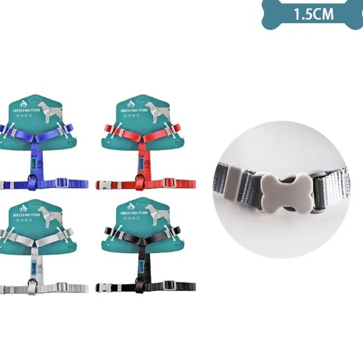 GENERICO - Arnés H Harness Para Mascotas 15Cm2540Cm Color Aleatorio