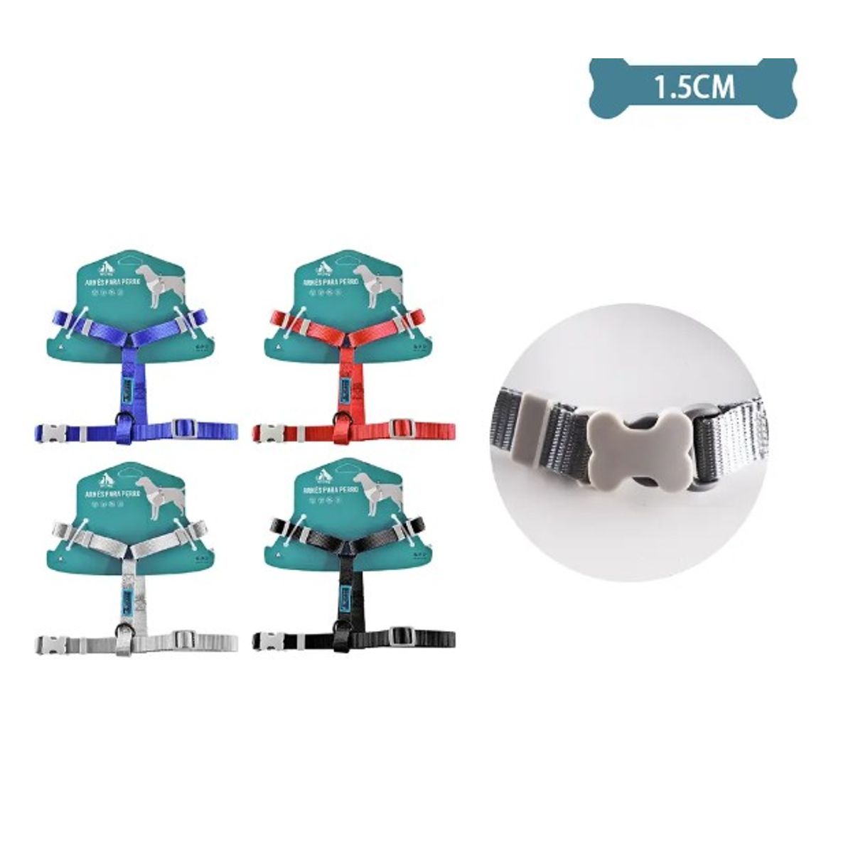 GENERICO - Arnés H Harness Para Mascotas 15Cm2540Cm Color Aleatorio