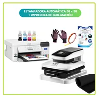 Estampadora plana Automatica 38x38cm Hoby Press + IMPRESORA