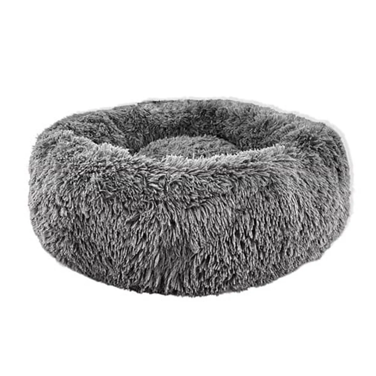 GENERICO - Cama Cojin De Chiporro Redondo Para Mascotas  50cm GRIS