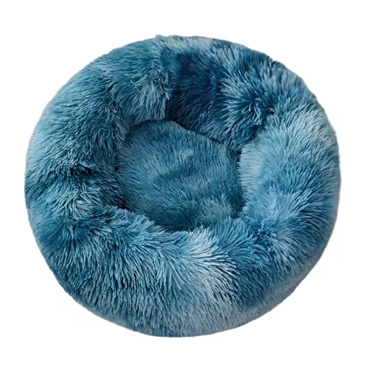 GENERICO - Cama cojin de chiporro redondo para mascotas  60cm PETROLEO
