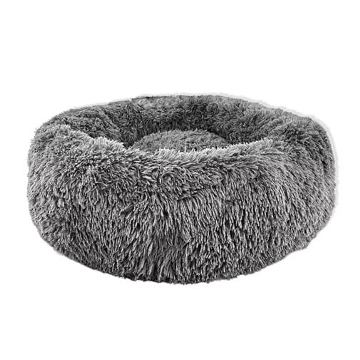 GENERICO - Cama cojin de chiporro redondo para mascotas  60cm PLOMO