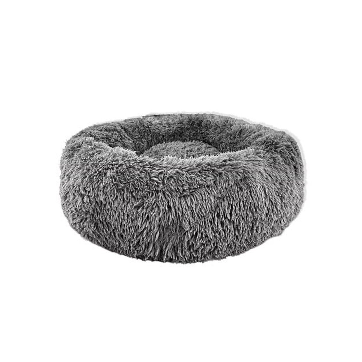 GENERICO - Cama cojin de chiporro redondo para mascotas  60cm PLOMO