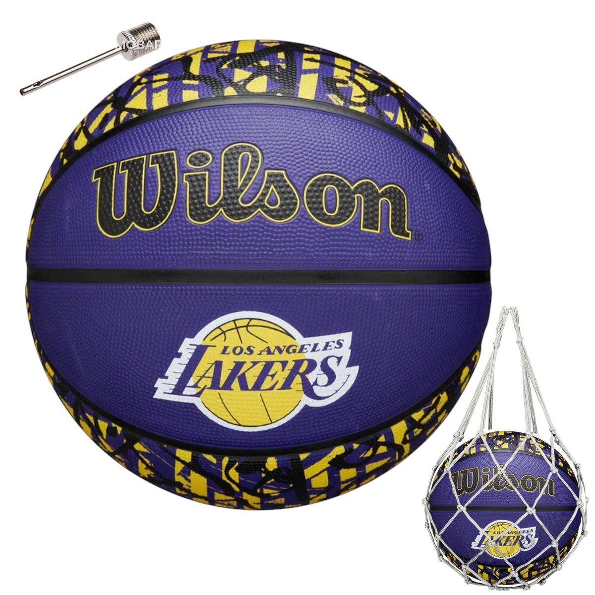 WILSON - Balon Basquetbol Basketball N°7 Wilson Graffiti Lakers Nba