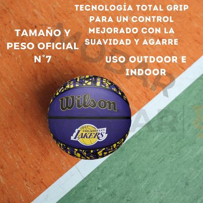 Imagen 2 del producto Balon Basquetbol Basketball N°7 Graffiti Lakers Nba