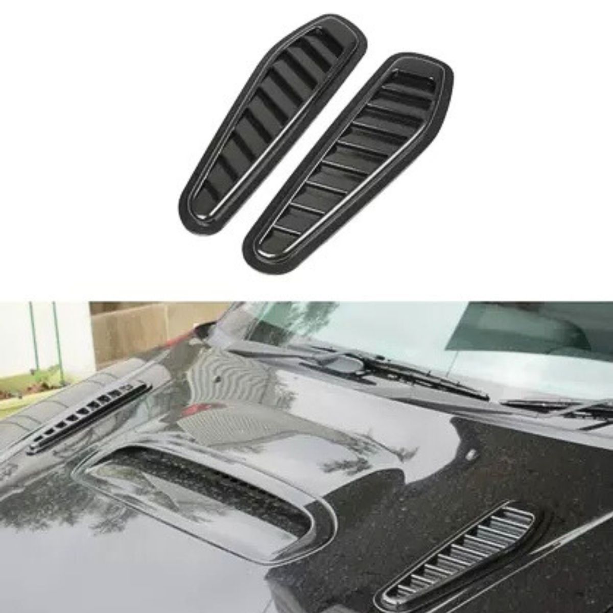 GENERICO - Toma De Aire Capot Tuning Universal Auto Adhesiva X2