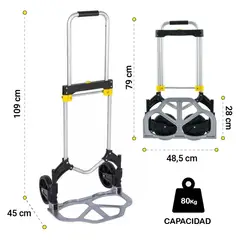 GENERICO - Carro con ruedas plegable de 80kl