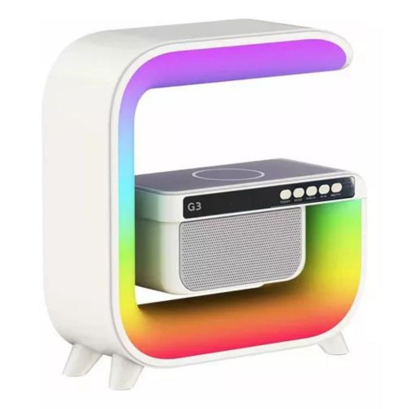 GENERICO - Parlante Lampara Bluetooth Cargador Inalámbrico Cluz Radio