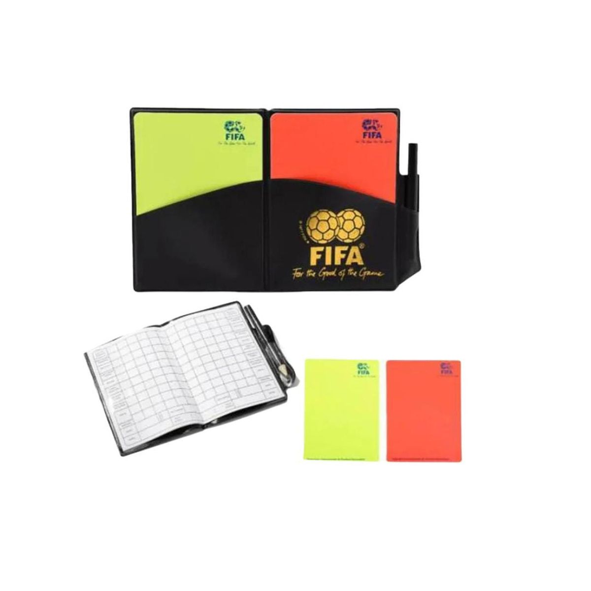 FOUR - Set Tarjetas de Arbitro FIFA + Libreta Anotaciones