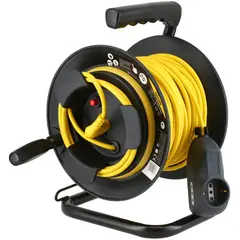 HALUX - Alargador Carrete Eléctrico 3 Tomas 25 M Schuko