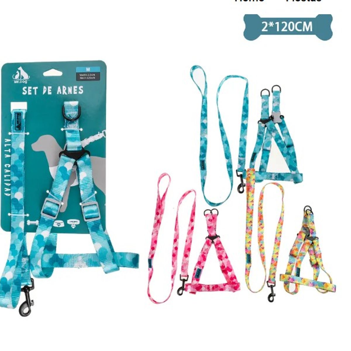 GENERICO - Set De Arnés Y Correa 20Cm120Cm Color Aleatorio