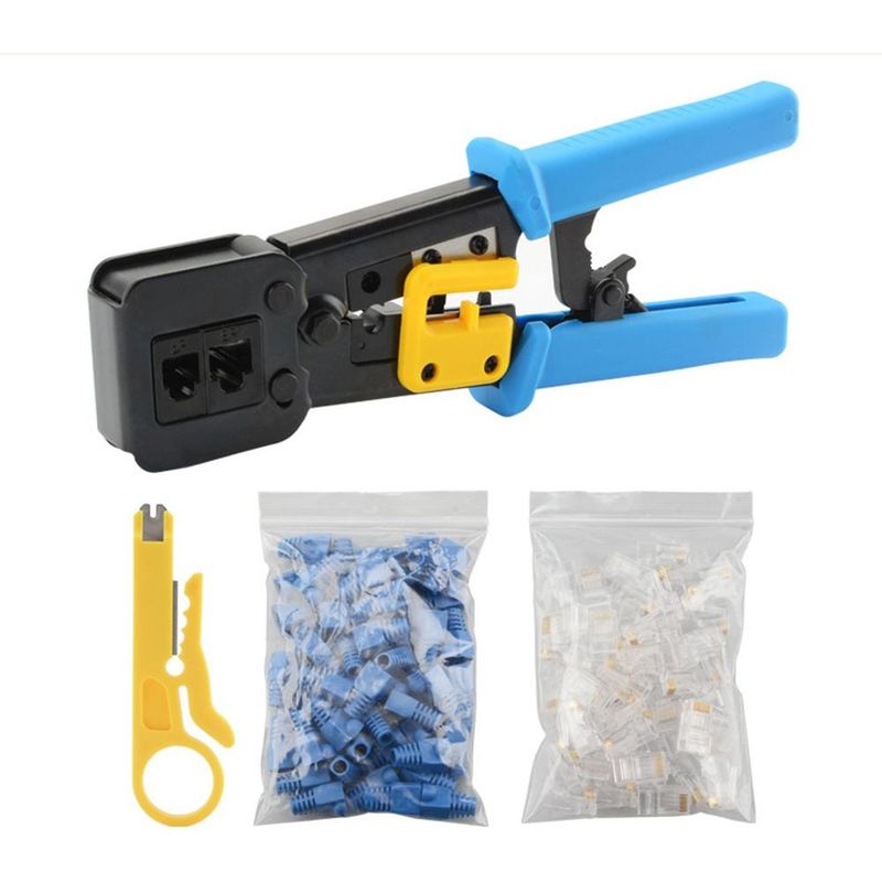 GENERICO - Alicates Multifuncionales para Crimpado de RJ45 Blanco