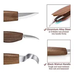 GENERICO - Juego de Cuchillos y Cinceles para Tallar Madera Ergonómico