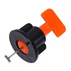 GENERICO - Kit de Nivelación Reutilizable de Baldosas 100 Piezas Naranja