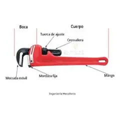 GENERICO - Llave Ajustable Estilo Stilson de 48 Pulgadas Reforzada