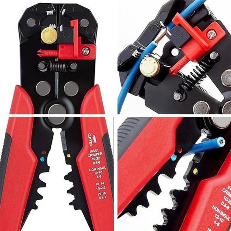 GENERICO - Alicate Multifuncional para Pelar y Crimpar Cables 0.2-6mm